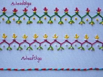 Hand Embroidery: Decorative Stitches #1 | Bordados a mano: Puntadas Decorativas #1 | Artesd'Olga