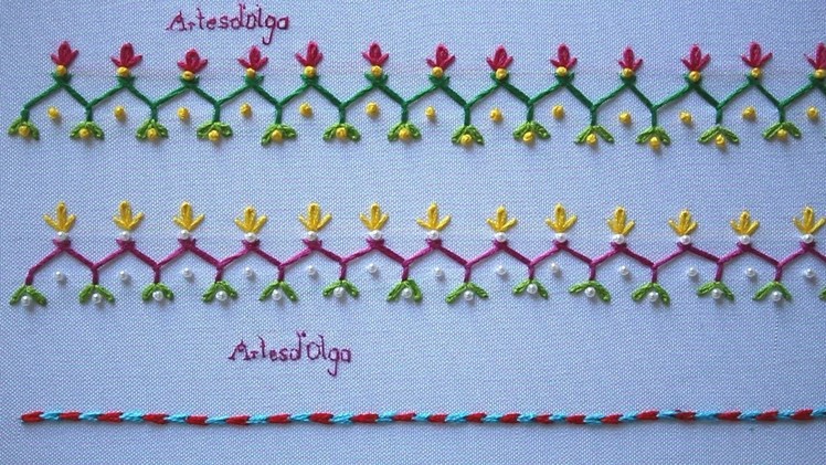 Hand Embroidery: Decorative Stitches #1 | Bordados a mano: Puntadas Decorativas #1 | Artesd'Olga