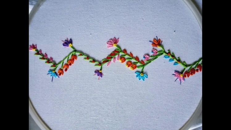 Hand embroidery.Hand embroidery stitches for beginners-Part-14
