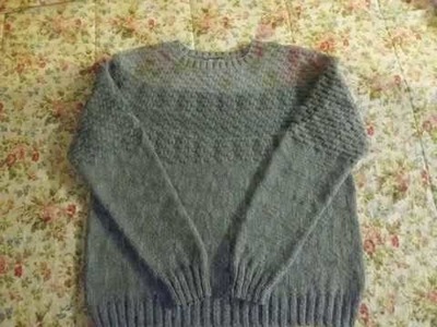 Hand knitted Sweater Design for male with Measurements.