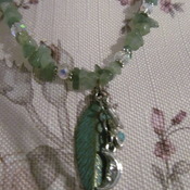 Hand made green Amazonite chip Bead Necklace