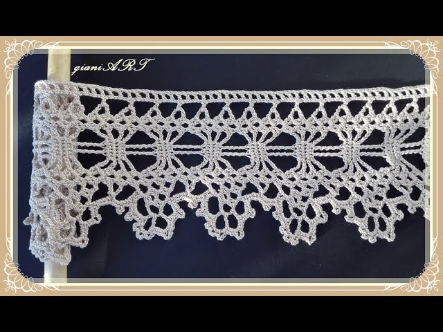How to Crochet Lace Tape Border for CURTAIN step by step