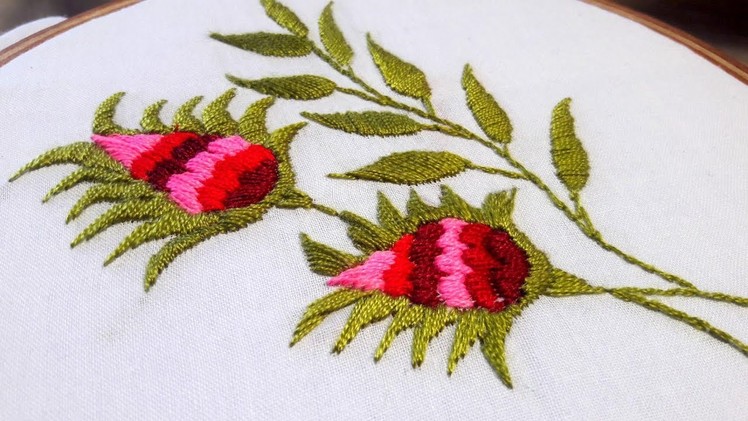How to do satin stitch. beautiful hand embroidery