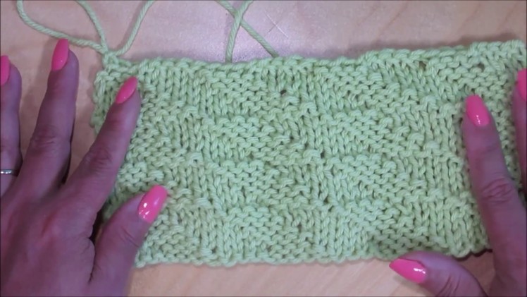 How to knit diamond stitch