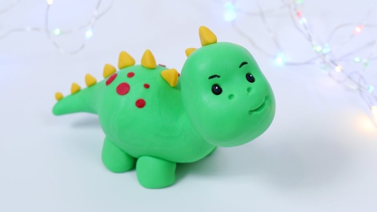 How To Make Fondant Dinosaur! Easy cake topper step by step, for beginners