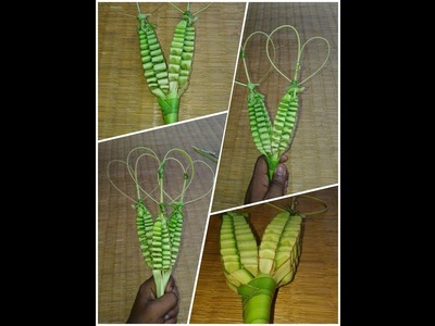 How to make plam heart stick (used Coconut tree leaf)