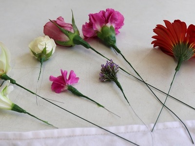 How To Wire Flowers For Corsage And Bridal Work