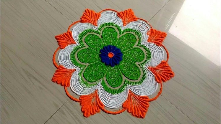 Independence day special rangoli designs.rangoli by jyoti Rathod1