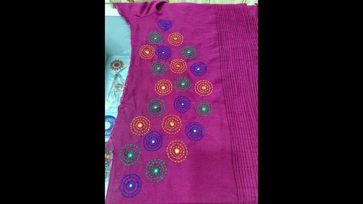 Kantha Work  Hand Embroidery Design on Churidar | Kurti in Hindi