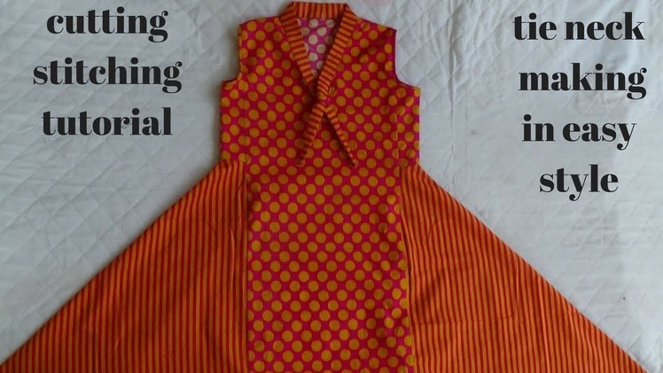Kids summer simple cotton frock cutting & stitching with useless cloth  a very useful video