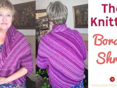 Knitted Border Shrug - Yarn Over Edge Shawl Knitting