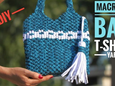 Macrame Bag New Design Tutorial - T-Shirt Yarn Craft