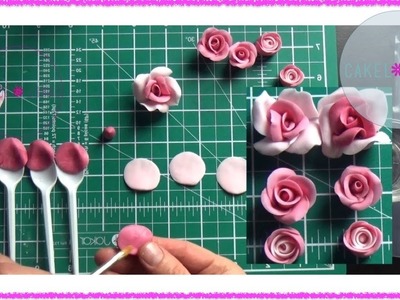 Making Sugar Flowers: Cupcake Fondant Roses ( No Cutters!)