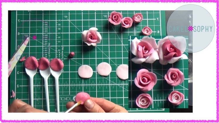 Making Sugar Flowers: Cupcake Fondant Roses ( No Cutters!)