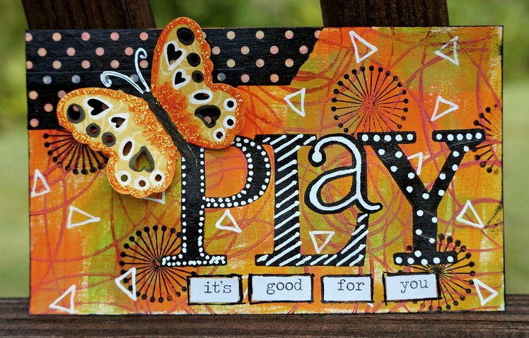 Mixed Media Index Card ICAD - PLAY + a quick tip!
