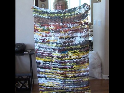 Nevada woman crochets mats for the homeless using plastic bags