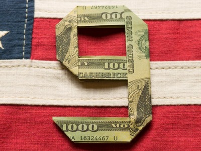 Nine Dollar Bill Origami - Gift Idea Number 9 - Tutorial # 9.10
