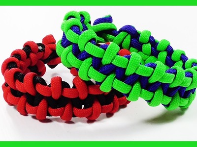 Paracord Bracelet: "Sawtooth Vol 1" Bracelet Design Without Buckle