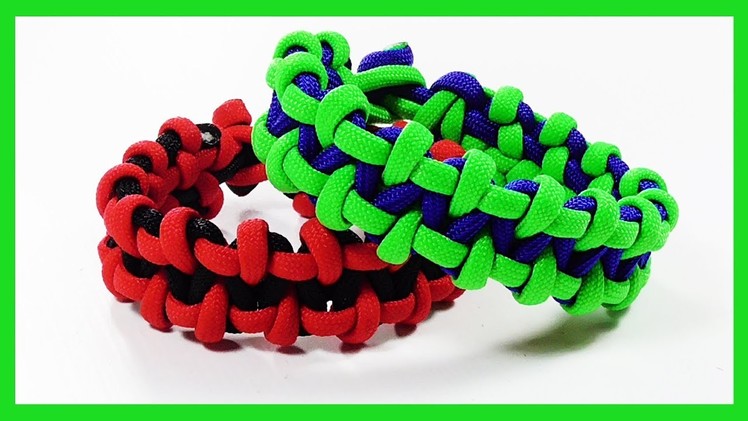 Paracord Bracelet: "Sawtooth Vol 1" Bracelet Design Without Buckle