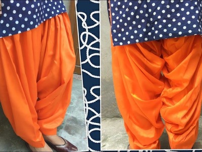 Patiala salwars cutting and stitching. very easy method