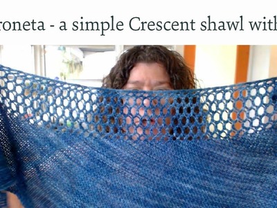 Pattern Tour, Argyroneta: an Easy Knit Crescent Shawl with Bubble Lace and Garter