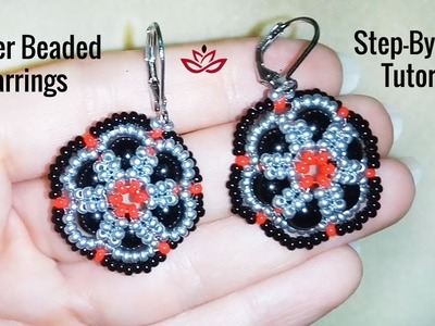 Pearl Flower Beaded Earrings - Tutorial