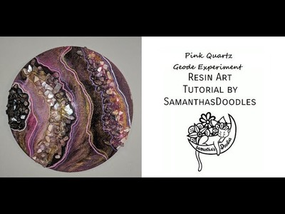 Pink Quartz Geode Resin Art Experiment by SamanthasDoodles