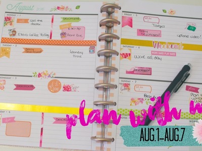 Plan with me| The Happy Planner|Horizontal layout