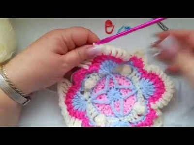 Row 9 (Folded single crochets)  Something Magic CAL