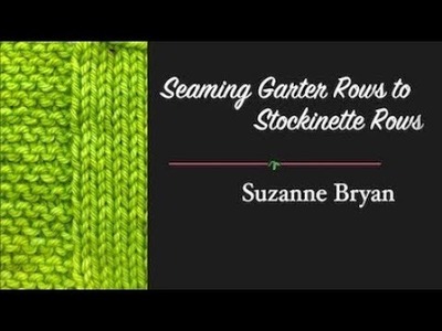 Seaming Garter Rows to Stockinette Rows