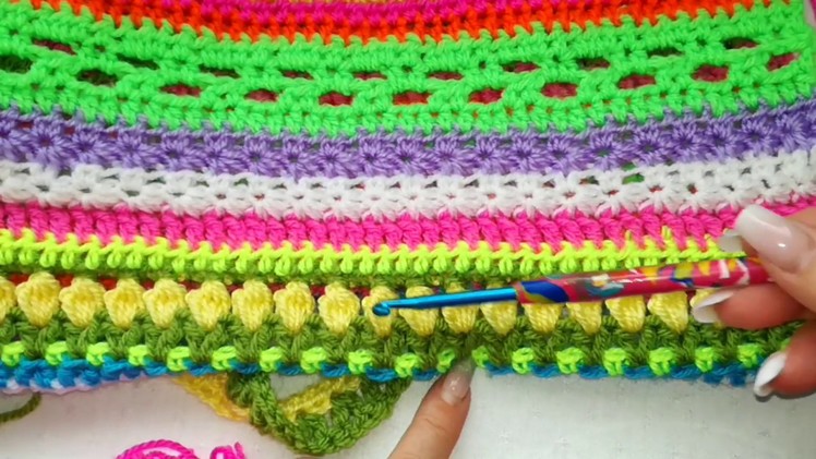 Starting the Stitch Sampler Crochet Cluster stitch made easy