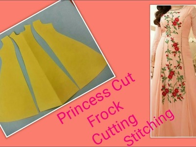 Stylish Princess Cut Frock. Gol Kali Frock Cutting & Stitching