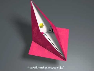 折り紙の3DCGアニメーション【折り鶴】3D origami animation(orizuru)