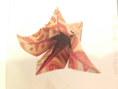 簡単　折紙　ユリの花  　origami　 lily