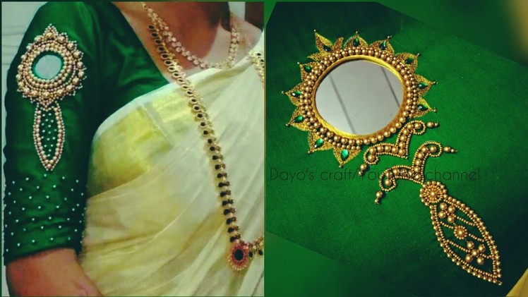 Vaal kannadi design work| aari work Tutorial| on chudidhar Top or on sleeves of blouse