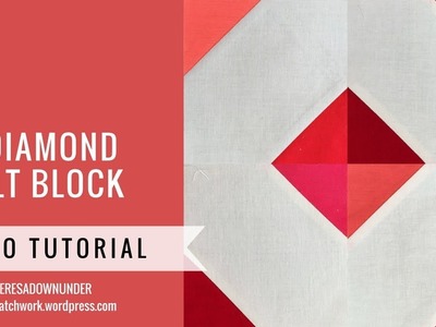 3 D diamond quilt block video tutorial