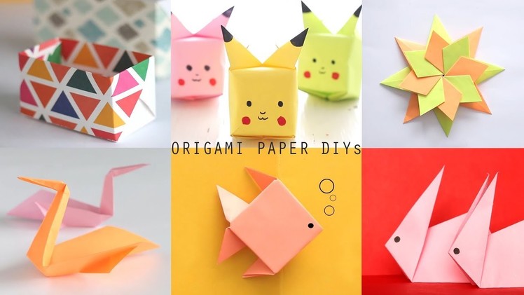 6 EASY-TO-MAKE ORIGAMI PAPER DIYs | Craft Videos | Art All The Way