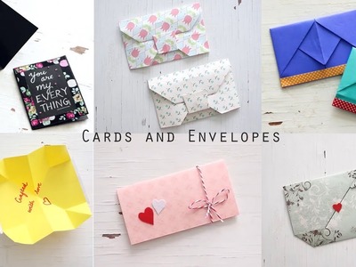 6 Handmade Envelopes And Cards | Gift Ideas | Greeting Cards