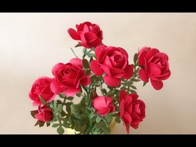 ABC TV | How To Make Miniature Paper Rose Bush With Shape Punch - Craft Tutorial