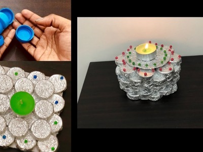 Awesome Diwali Decoration Ideas.Diya. Candle Holder From Plastic Bottle Caps