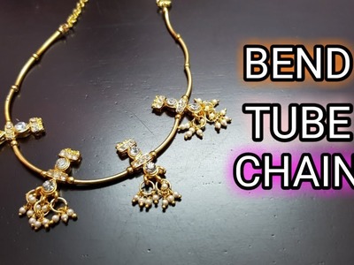 Bend Tube Chain Making.Fashion Jewellery Tutorial in Tamil