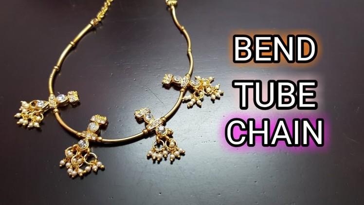 Bend Tube Chain Making.Fashion Jewellery Tutorial in Tamil