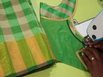 Cotton saree model blouse - Easy method