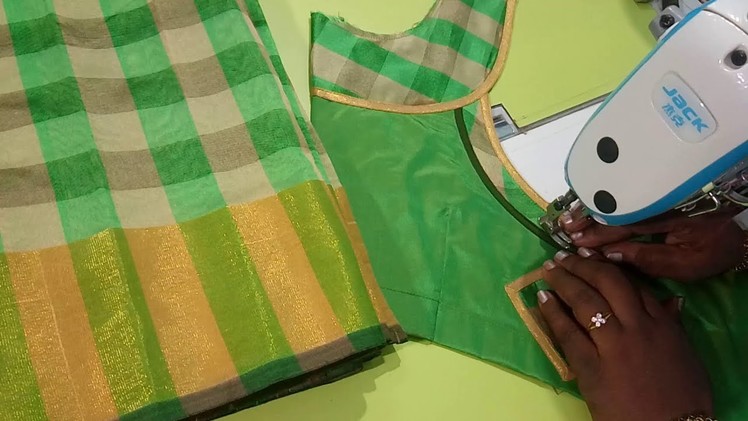 Cotton saree model blouse - Easy method