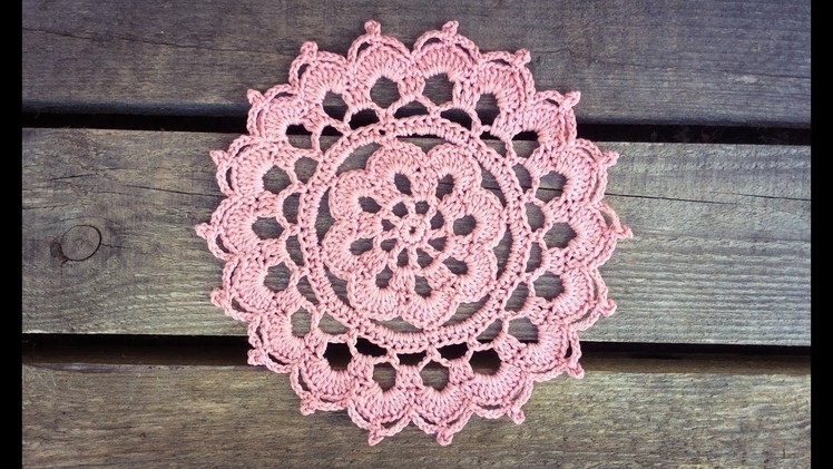 Crochet Flower Doily Tutorial Easy For Beginners