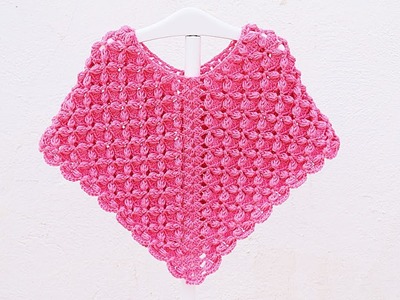 Crochet girl poncho very easy #crochet