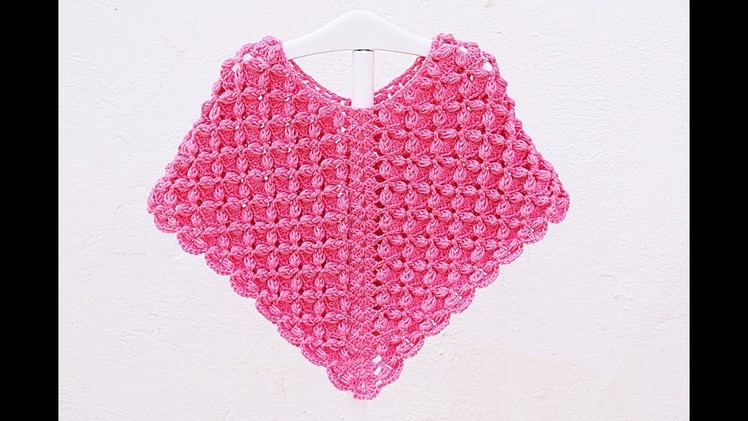 Crochet girl poncho very easy #crochet