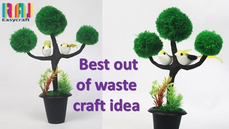 DIY best out of waste || easy newspaper craft || Room decor showpiece