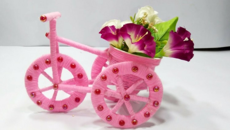 DIY Bicycle Using Cardboard & Wool | Felna Jinish Diye | Wool Craft Idea | Uler Kaj Bangla