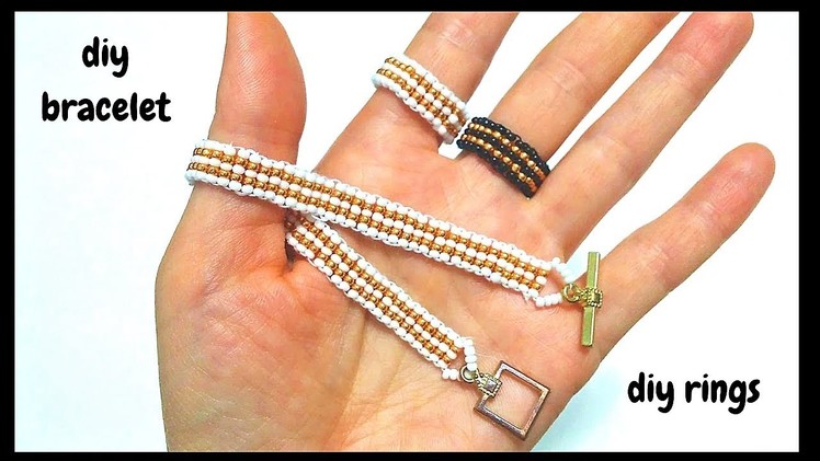 Diy bracelet. diy rings. jewelry making ideas for diy jewelry